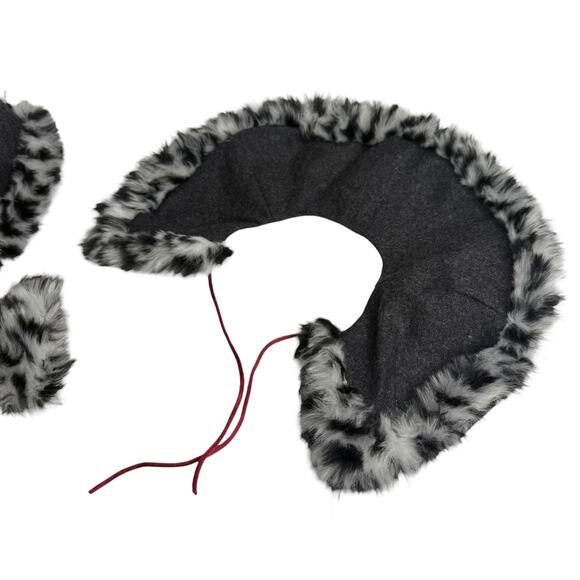 American Girl Doll Nellie Holiday Coat Hat & Mittens Faux Fur Animal Print Box - Picture 6 of 11